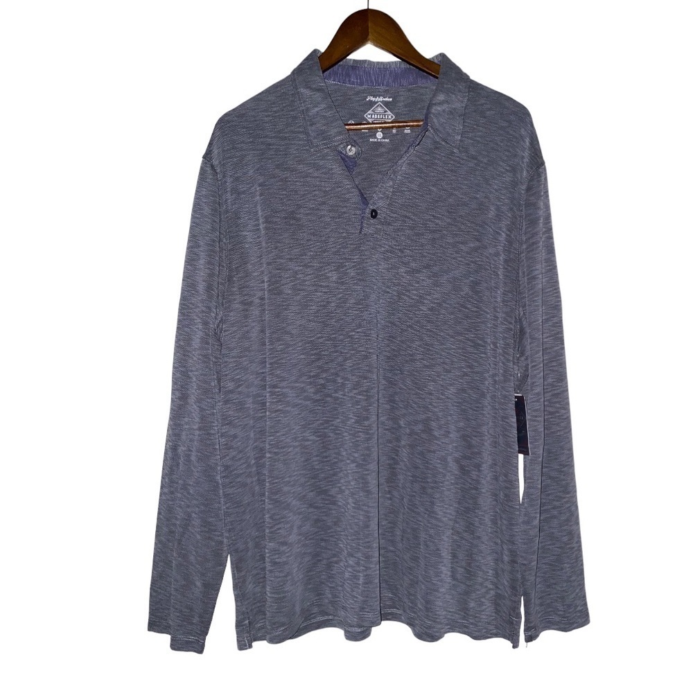 Flag & Anthem Men Madeflex Button Front‎ Long Sleeve Pullover Shirt 2XL NWT